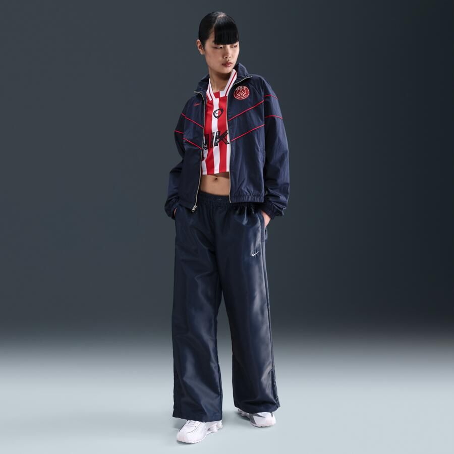 Nike Paris Saint-Germain Windrunner geweven voetbaljack met uv-bescherming en rits over de hele lengte voor dames Blauw - Foto 3