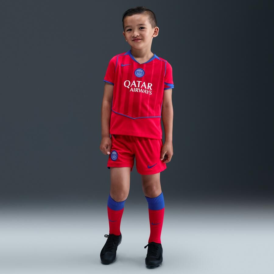 Nike Paris Saint-Germain 2025 26 Stadium Derde Total 90 driedelig Dri-FIT voetbaltenue voor kleuters Rood - Foto 4