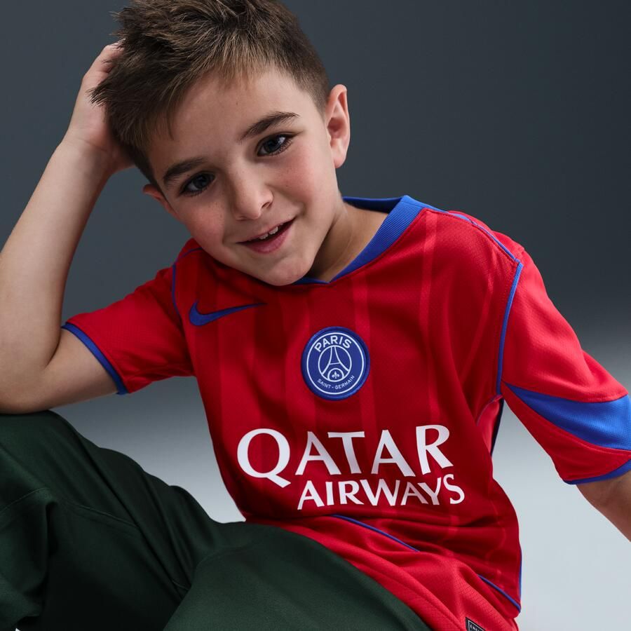 Nike Paris Saint-Germain 2025 26 Stadium Derde Total 90 replicavoetbalshirt met Dri-FIT voor kids Rood - Foto 2