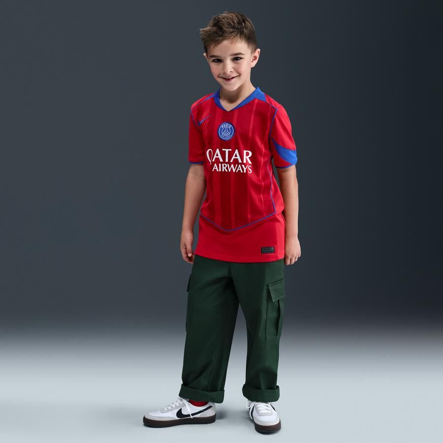 Nike Paris Saint-Germain 2025 26 Stadium Derde Total 90 replicavoetbalshirt met Dri-FIT voor kids Rood - Foto 3