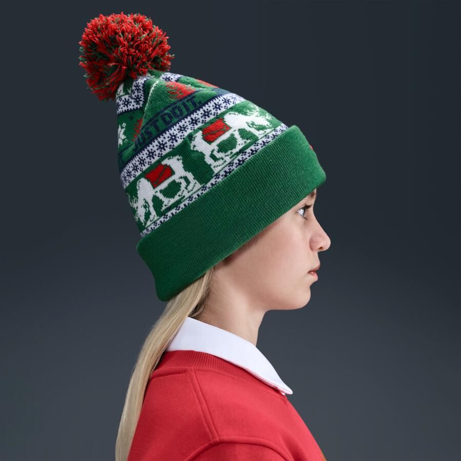 Nike Peak beanie met standaardboord voor kids Groen