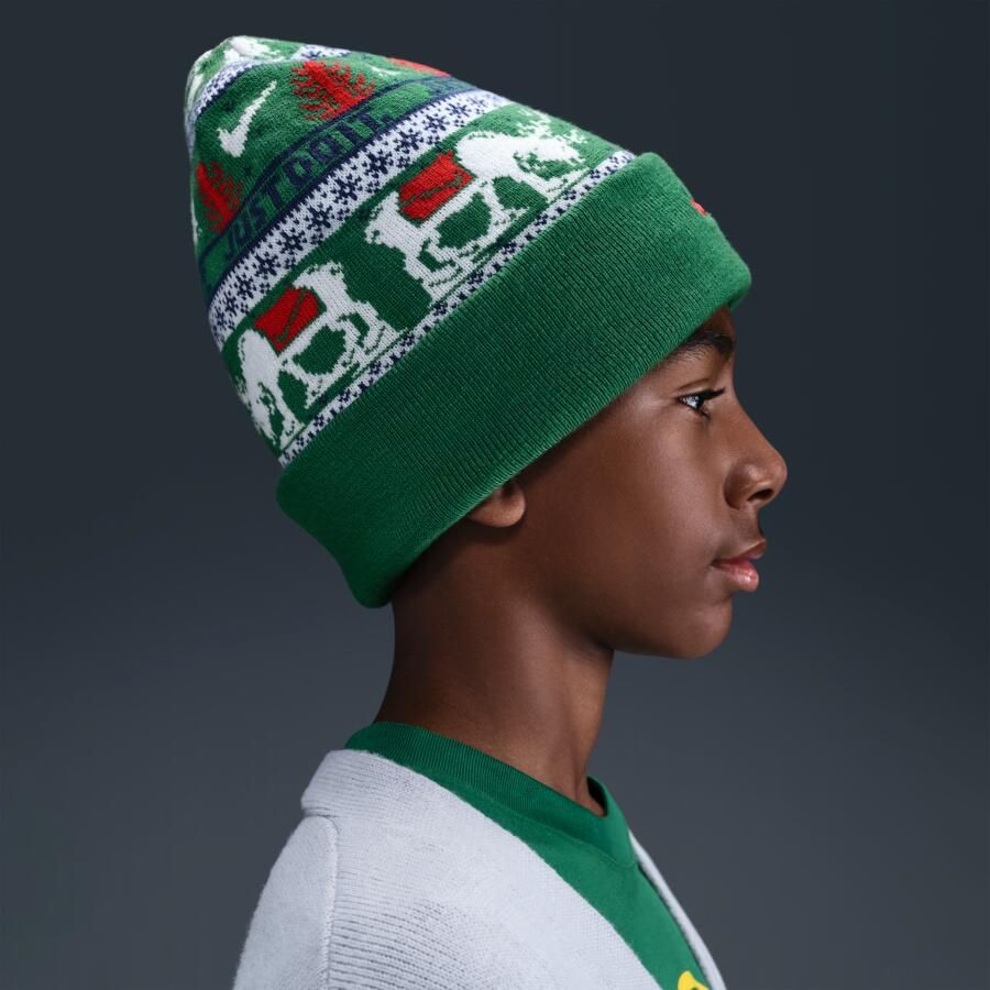Nike Peak beanie met standaardboord voor kids Groen - Foto 3