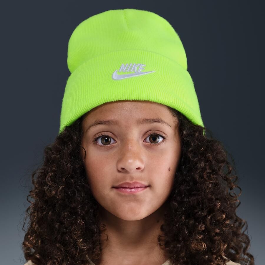 Nike Peak beanie voor kids Geel