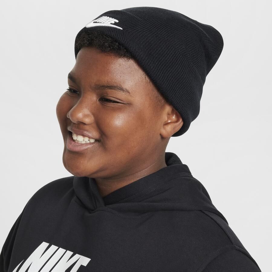 Nike Peak beanie voor kids Zwart