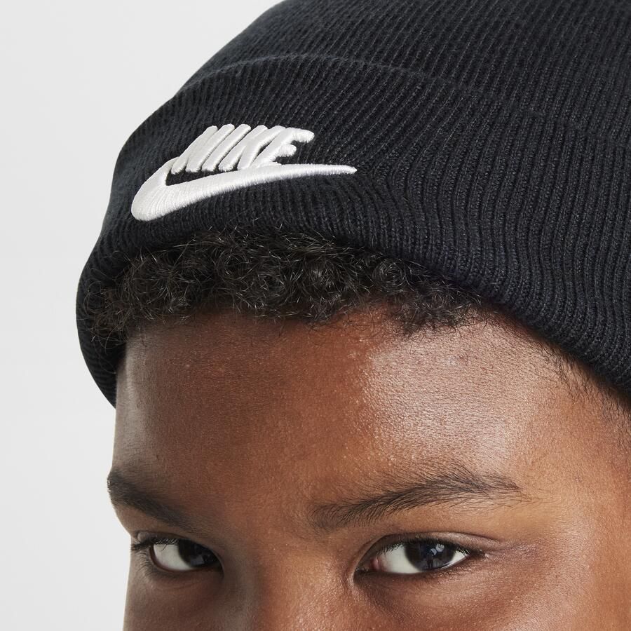 Nike Peak beanie voor kids Zwart - Foto 2