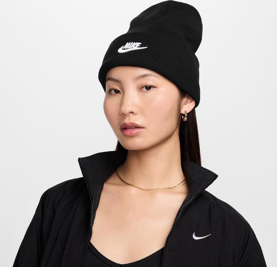Nike Peak Futura Beanie in Zwart Black Unisex - Foto 3