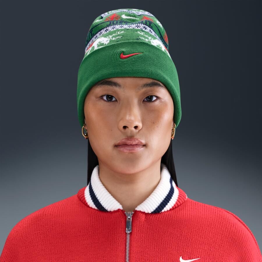 Nike Peak Winter Wonderland beanie Groen - Foto 2