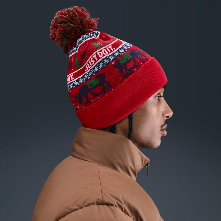 Nike Peak Winter Wonderland beanie Rood