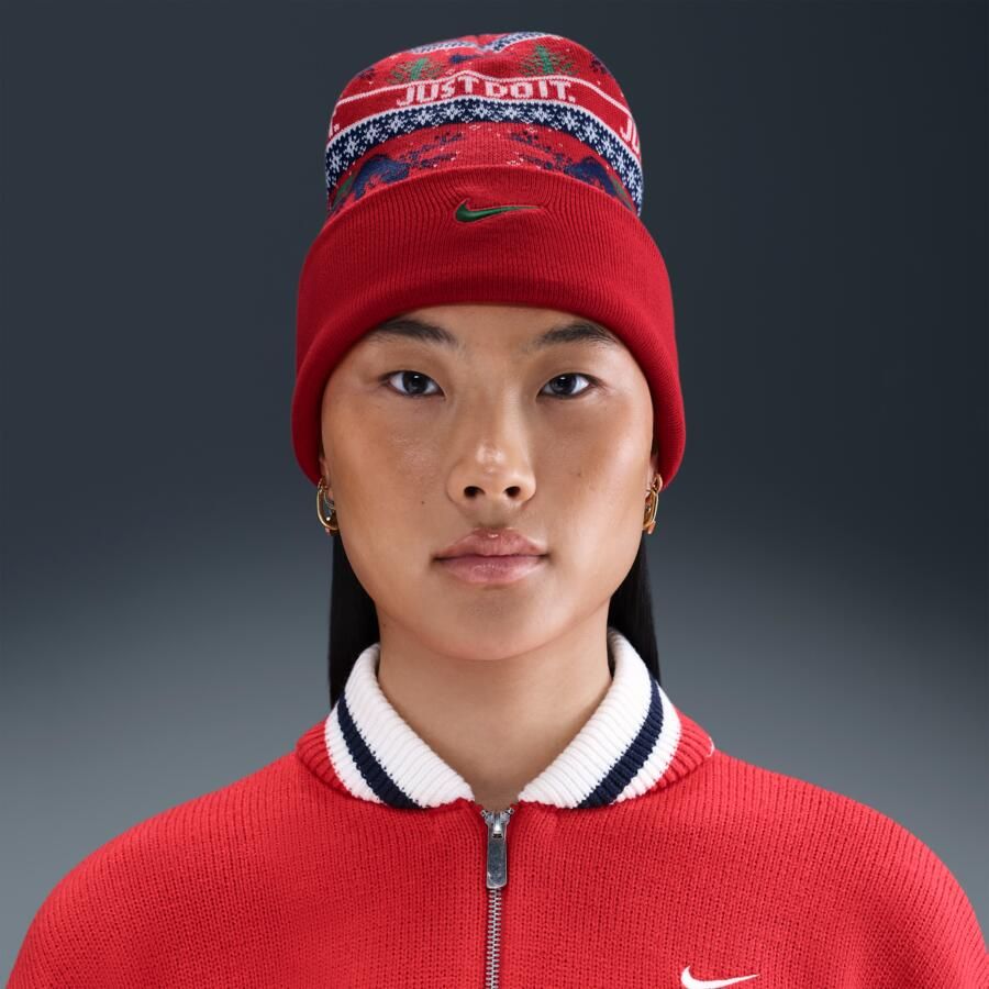 Nike Peak Winter Wonderland beanie Rood - Foto 2