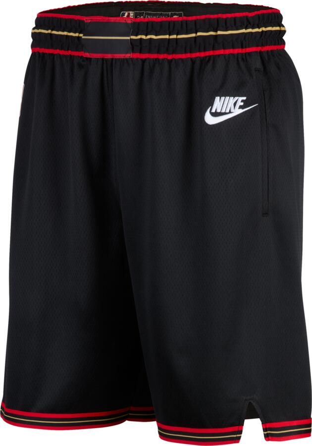 Nike Philadelphia 76ers Swingman 2025 26 Hardwood Classics Dri-FIT NBA shorts voor heren Zwart - Foto 3