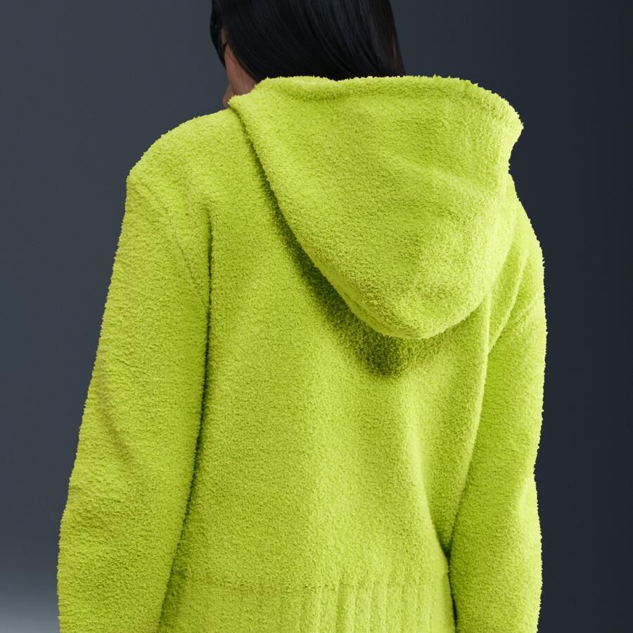 Nike Phoenix Cozy Bouclé ruimvallende knit hoodie voor dames Groen