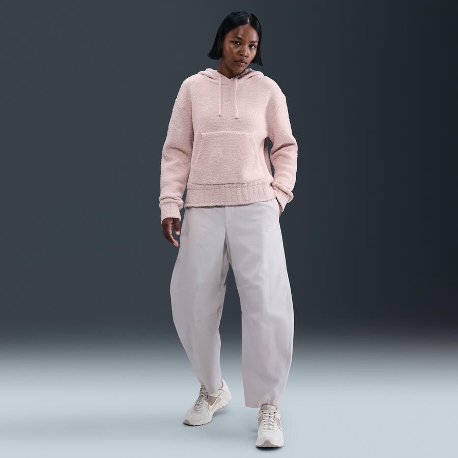 Nike Phoenix Cozy Bouclé ruimvallende knit hoodie voor dames Roze - Foto 3