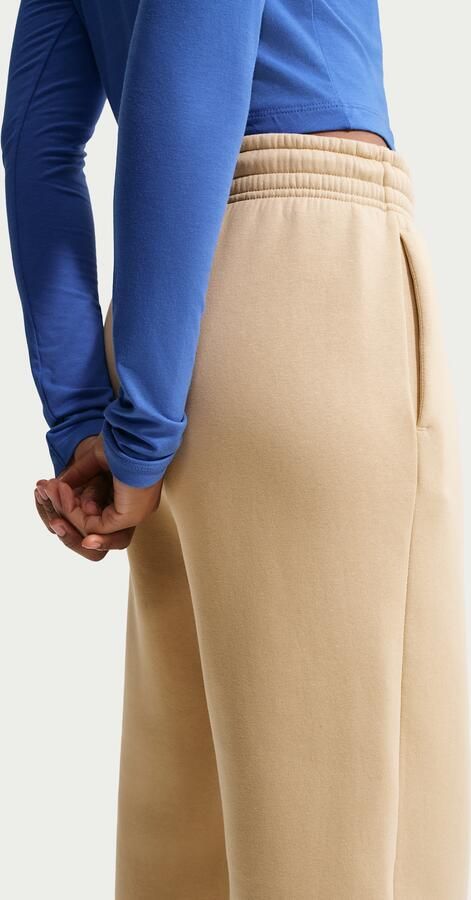 Nike Phoenix Fleece damesbroek met hoge taille en wijde pijpen Bruin - Foto 3