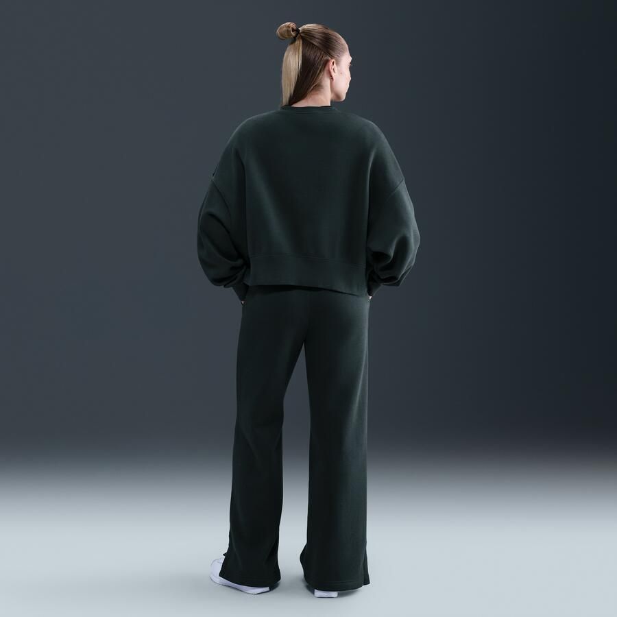 Nike Phoenix Fleece damesbroek met hoge taille en wijde pijpen Groen - Foto 3