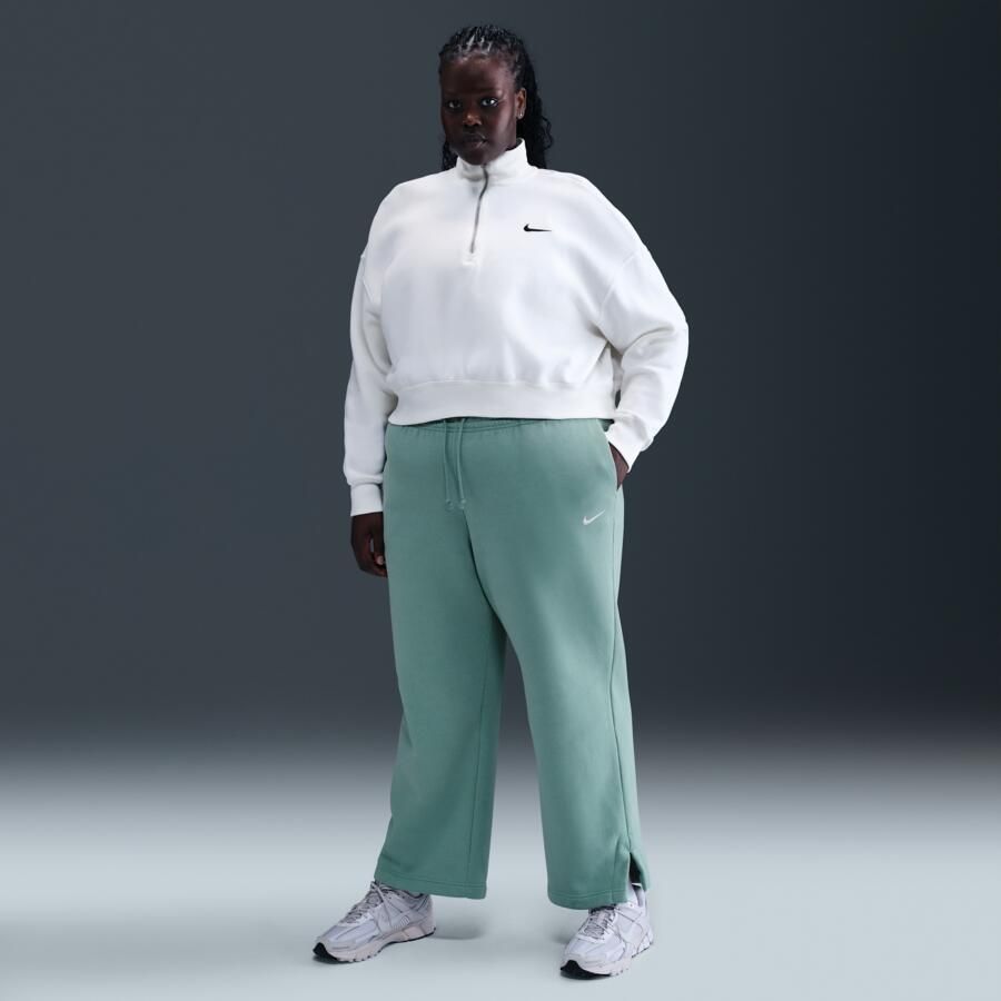 Nike Phoenix Fleece damesbroek met hoge taille (Plus Size) Groen - Foto 3