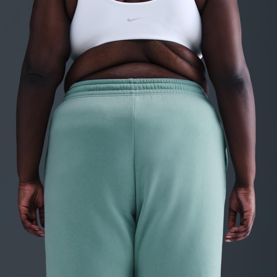 Nike Phoenix Fleece damesbroek met hoge taille (Plus Size) Groen - Foto 2