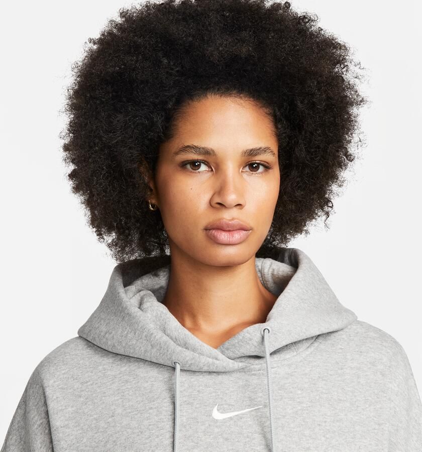 Nike Phoenix Fleece Extra oversized hoodie voor dames Grijs