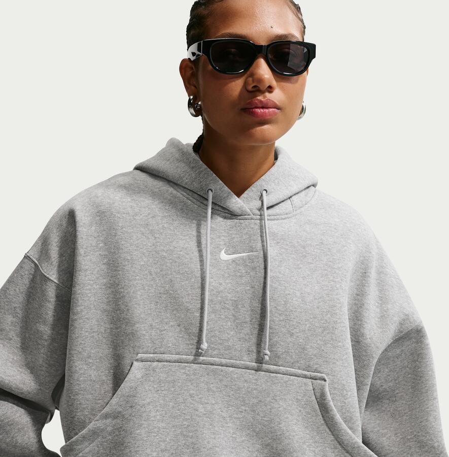 Nike Phoenix Fleece Extra oversized hoodie voor dames Grijs - Foto 3