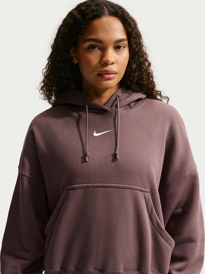 Nike Phoenix Fleece Extra oversized hoodie voor dames Paars - Foto 4