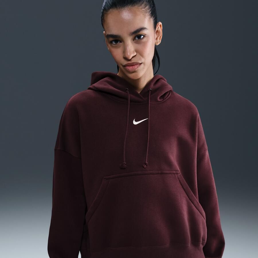 Nike Phoenix Fleece Extra oversized hoodie voor dames Rood - Foto 4