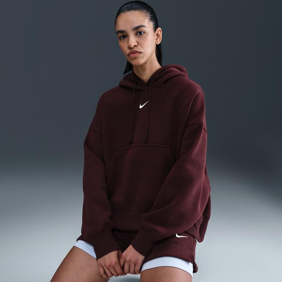 Nike Phoenix Fleece Extra oversized hoodie voor dames Rood - Foto 2