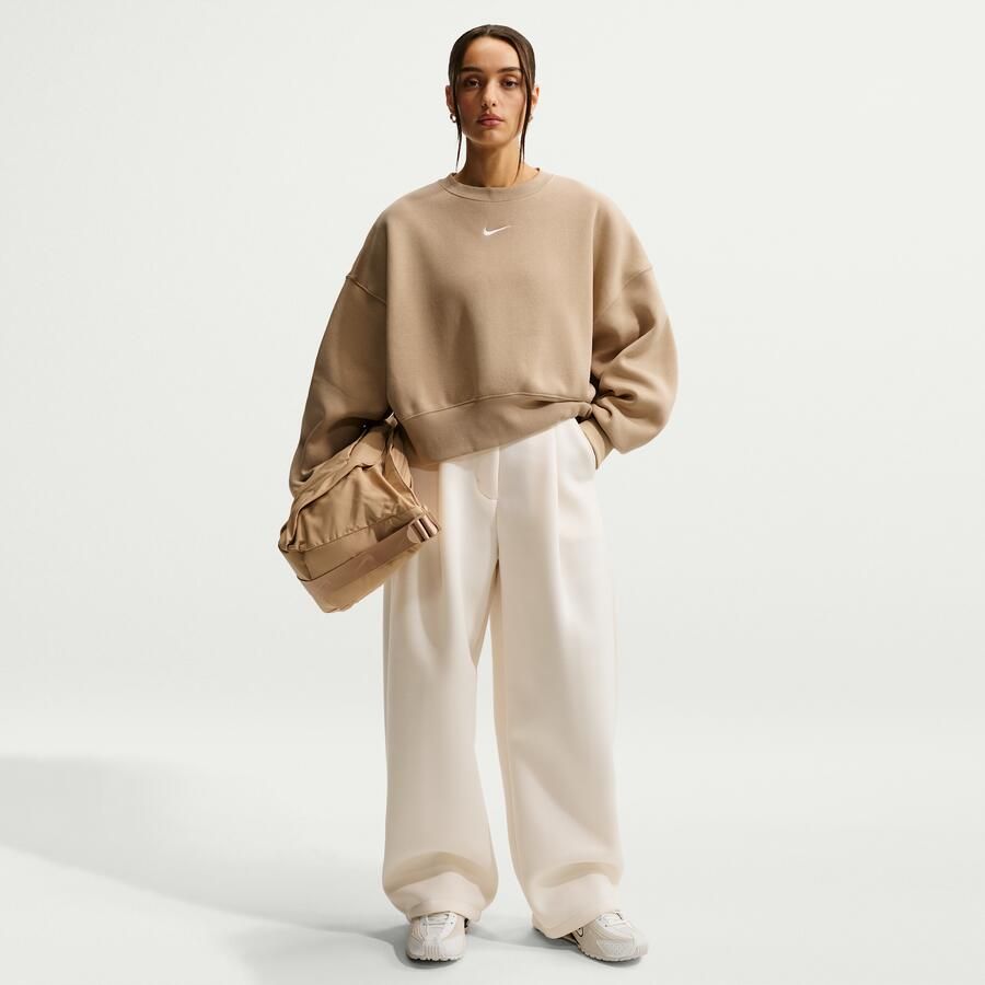Nike Phoenix Fleece extra oversized sweatshirt met ronde hals voor dames Bruin - Foto 2
