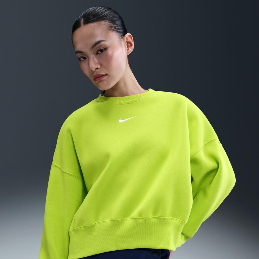 Nike Phoenix Fleece extra oversized sweatshirt met ronde hals voor dames Groen - Foto 4