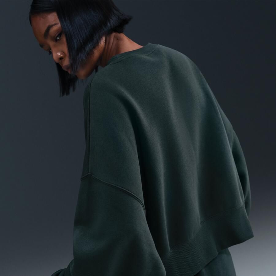 Nike Phoenix Fleece extra oversized sweatshirt met ronde hals voor dames Groen