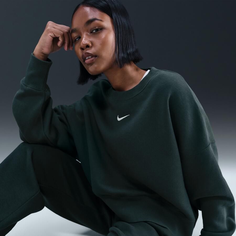 Nike Phoenix Fleece extra oversized sweatshirt met ronde hals voor dames Groen - Foto 2