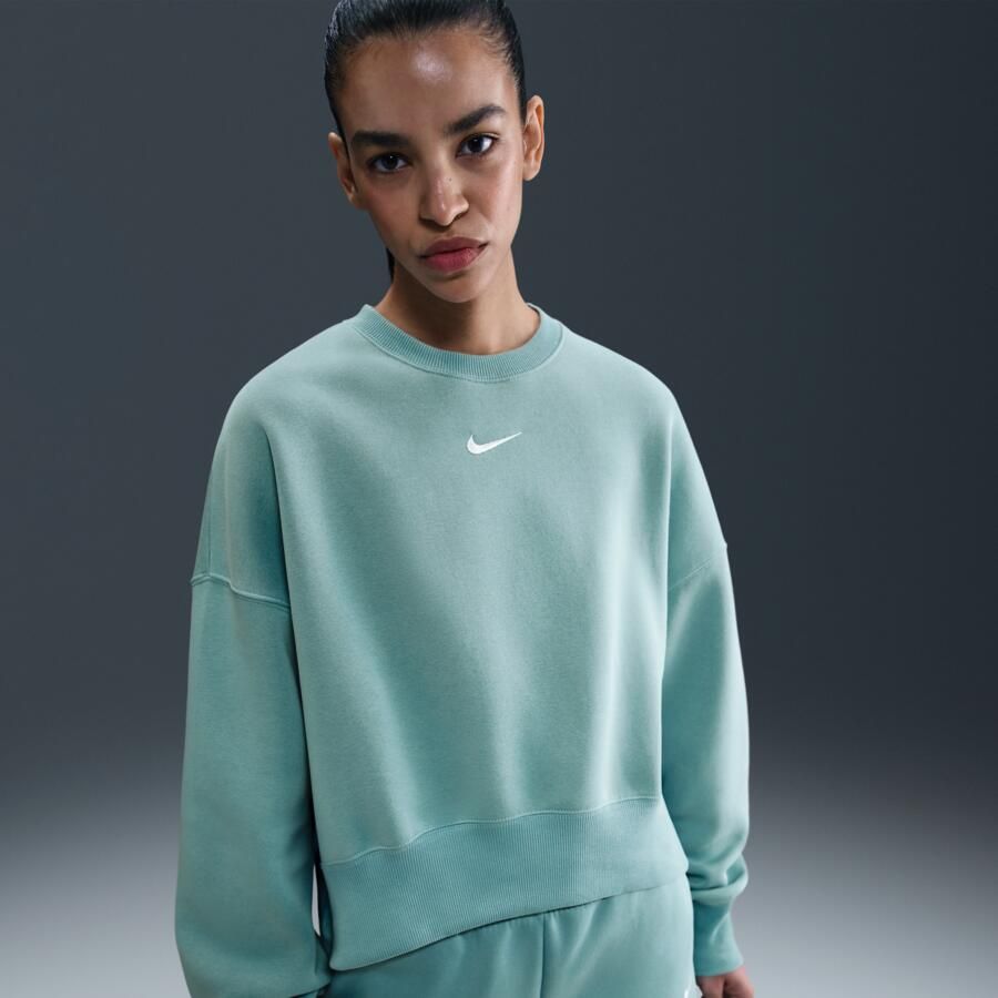 Nike Phoenix Fleece extra oversized sweatshirt met ronde hals voor dames Groen - Foto 4