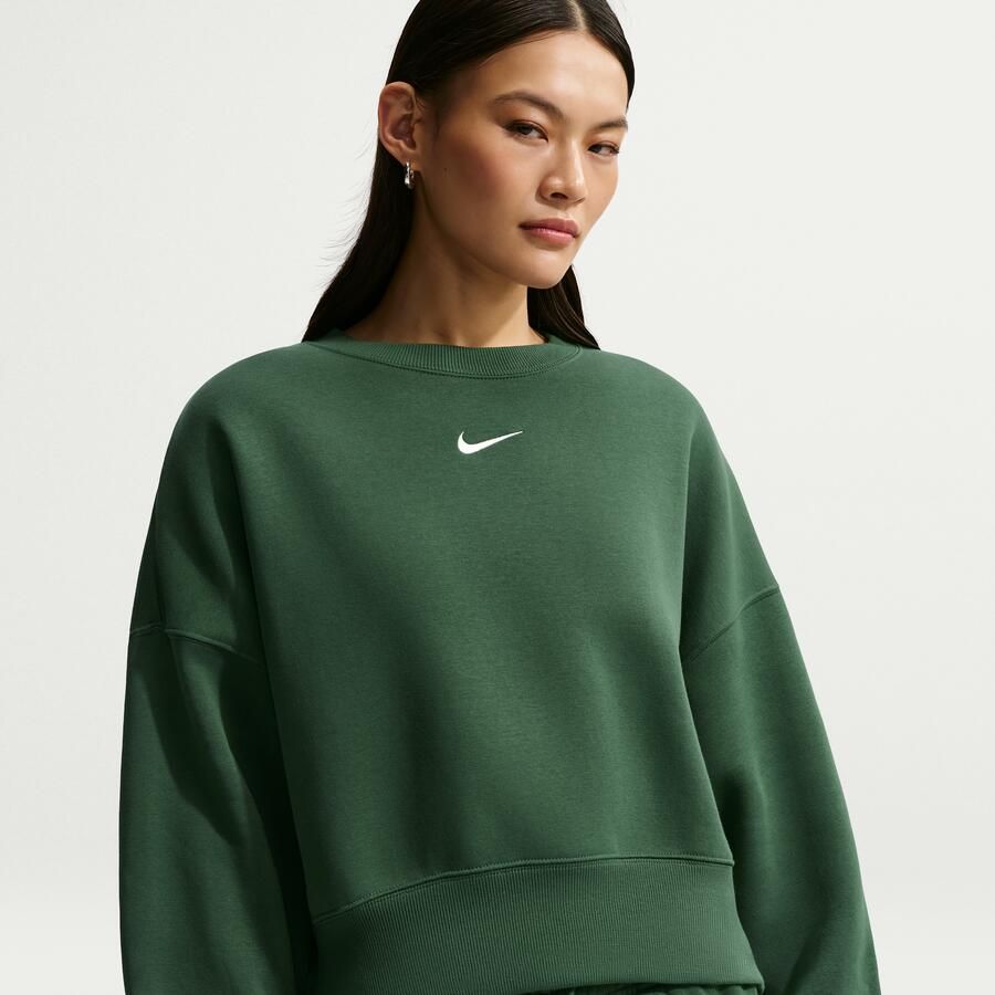 Nike Phoenix Fleece extra oversized sweatshirt met ronde hals voor dames Groen - Foto 4