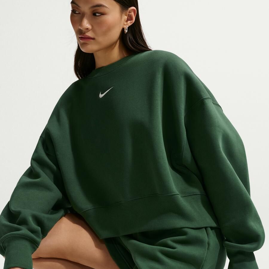 Nike Phoenix Fleece extra oversized sweatshirt met ronde hals voor dames Groen - Foto 2