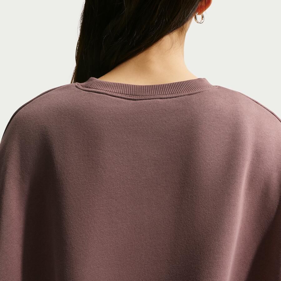 Nike Phoenix Fleece extra oversized sweatshirt met ronde hals voor dames Paars