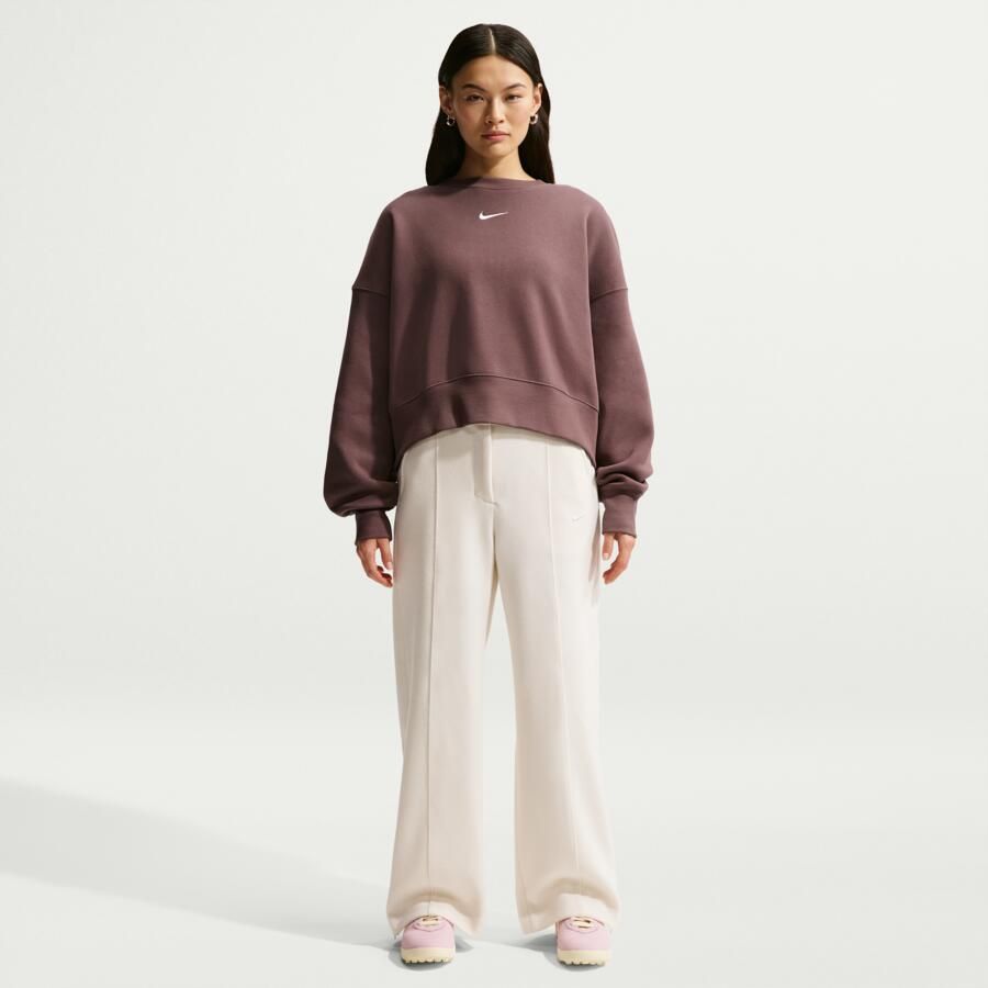 Nike Phoenix Fleece extra oversized sweatshirt met ronde hals voor dames Paars - Foto 3