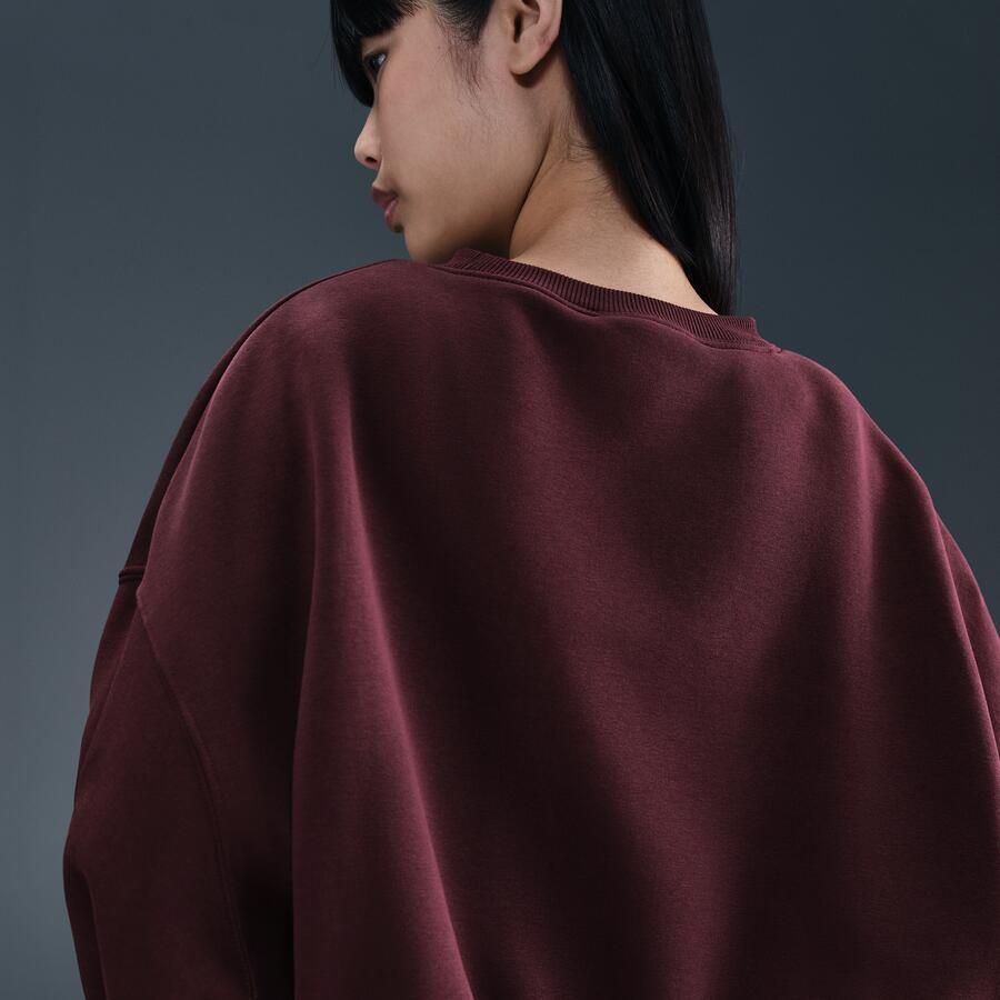 Nike Phoenix Fleece extra oversized sweatshirt met ronde hals voor dames Rood