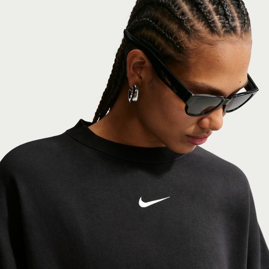 Nike Phoenix Fleece extra oversized sweatshirt met ronde hals voor dames Zwart - Foto 2