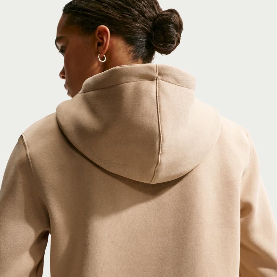 Nike Phoenix Fleece hoodie met rits voor dames Bruin