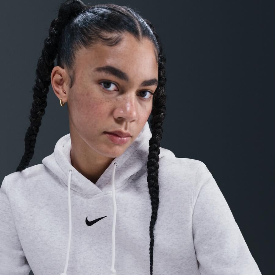 Nike Phoenix Fleece hoodie voor dames Bruin - Foto 2