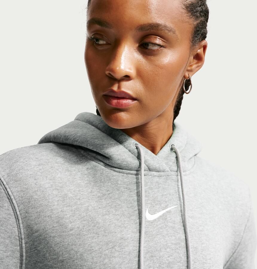 Nike Phoenix Fleece hoodie voor dames Grijs - Foto 3