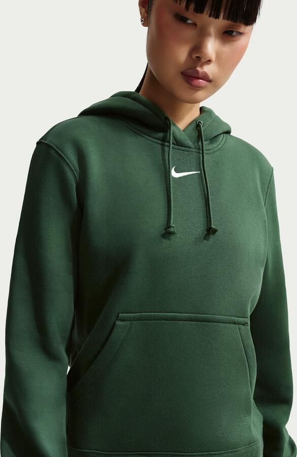 Nike Phoenix Fleece hoodie voor dames Groen - Foto 4