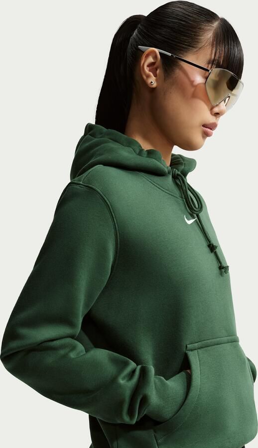 Nike Phoenix Fleece hoodie voor dames Groen - Foto 3