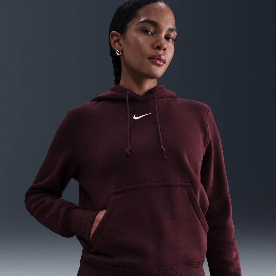 Nike Phoenix Fleece hoodie voor dames Rood - Foto 4