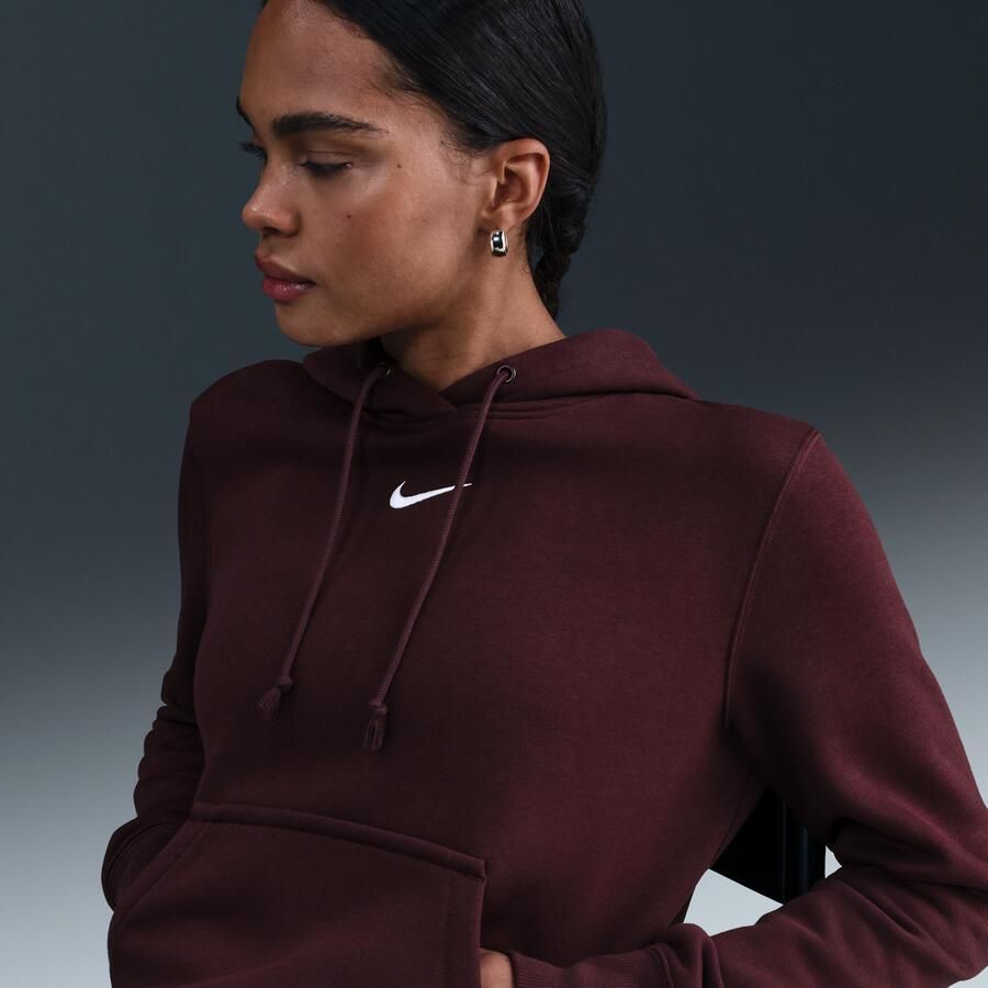 Nike Phoenix Fleece hoodie voor dames Rood - Foto 2