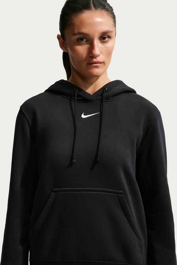 Nike Phoenix Fleece hoodie voor dames Zwart