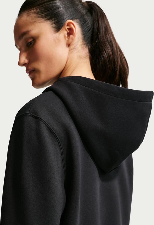 Nike Phoenix Fleece hoodie voor dames Zwart - Foto 4