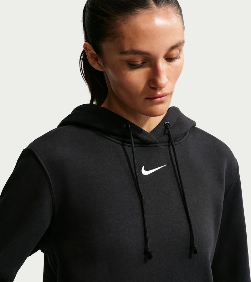 Nike Phoenix Fleece hoodie voor dames Zwart - Foto 3