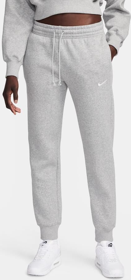Nike Phoenix Fleece joggingbroek met halfhoge taille voor dames Grijs - Foto 7