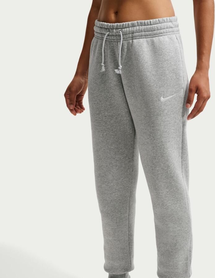 Nike Phoenix Fleece joggingbroek met halfhoge taille voor dames Grijs - Foto 3