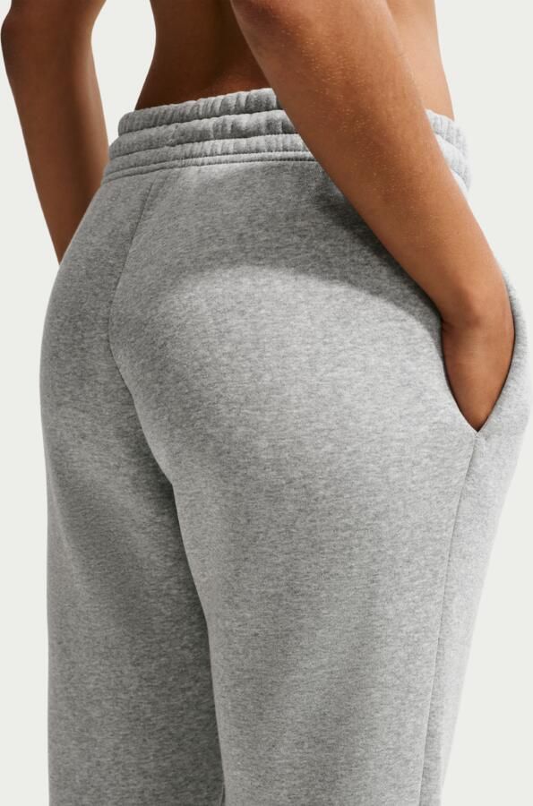 Nike Phoenix Fleece joggingbroek met halfhoge taille voor dames Grijs - Foto 4