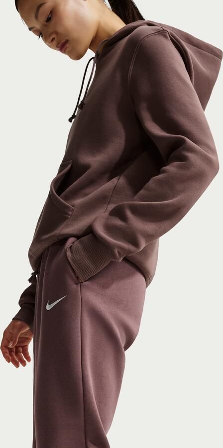 Nike Phoenix Fleece joggingbroek met halfhoge taille voor dames Paars - Foto 3